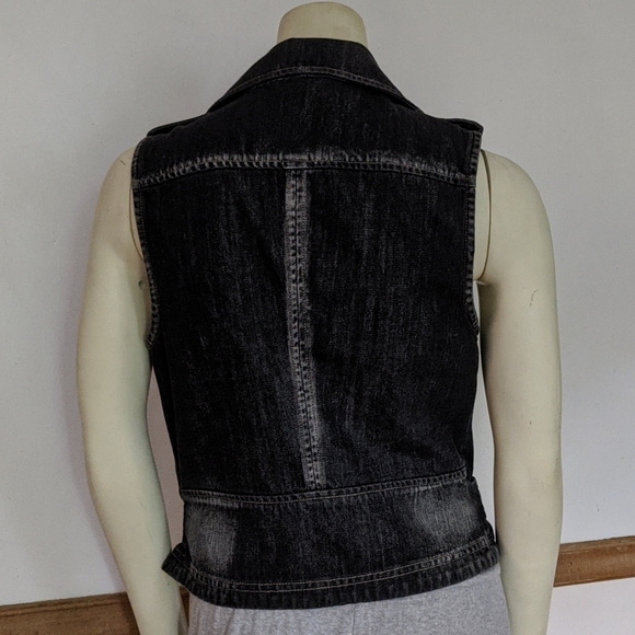Truth + Pride Black Denim Moto Vest - Picture 8 of 9